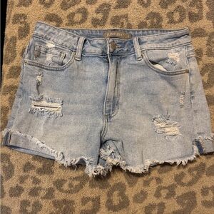 Just USA Blue Jean Shorts Distressed Cut-Off Style